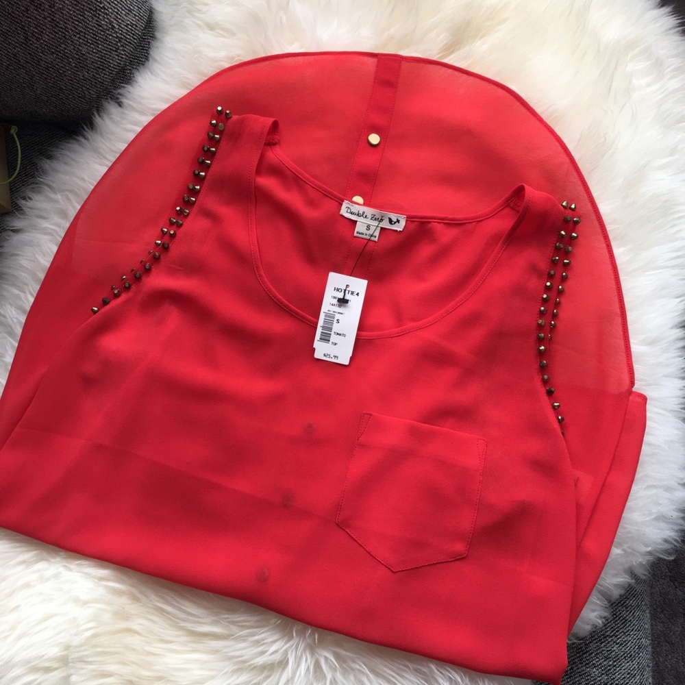 Red Studded Tank